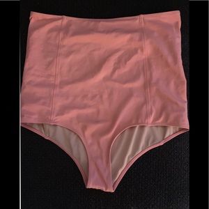 large high waisted pink swim  bottoms